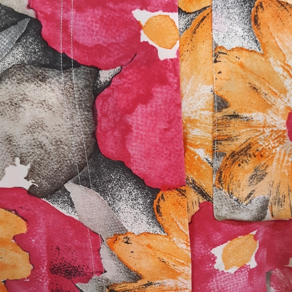 Jones NY vintage floral silk short set sz 4 8 *V - Picture 2 of 8